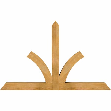 Ekena Millwork Richland Rough Sawn Timber Gable Bracket, Western Red Cedar, 60"W x 38"H x 4"D x 4"F, 15/12 Pitch GBW060X38X0404RIC00RWR
